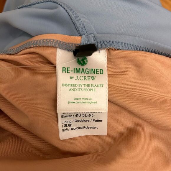 J. Crew Factory One Shoulder Onepiece Swimsuit Ruched Size 18 Light Blue NWT - Picture 4 of 6